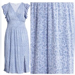 Chelsea28 Flutter Plisse Midi Dress